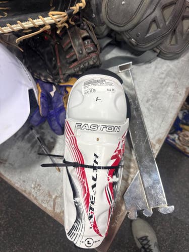 Used Easton EASTON SHIN GUARDS Youth Shin Guards White 10" 11337-S000490146