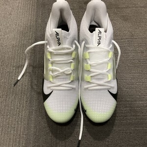 Used Nike ALPHA Adult FB Cleats White Senior 7 11614-S000238856