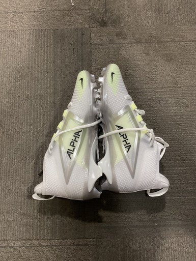 Used Nike ALPHA MENACE PRO 4 Adult FB Cleats White Senior 12 11614
