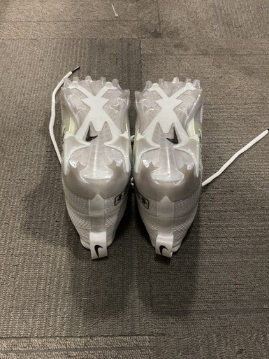 Used Nike ALPHA MENACE PRO 4 Adult FB Cleats White Senior 12 11614