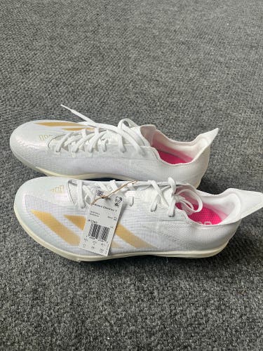 White Men's Size M 11.0 (W 12.0) Adult Adidas Adizero Low Top Molded Cleats (New)