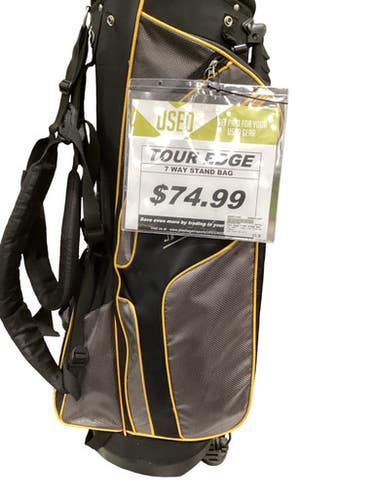 Used Tour Edge 7 WAY STAND BAG Mens Stand Bag Black And Gold 11347-S000271440