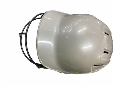 Used Adidas ADJUSTABLE Batting Helmet w/Mask White Fits all 11613-S000184686