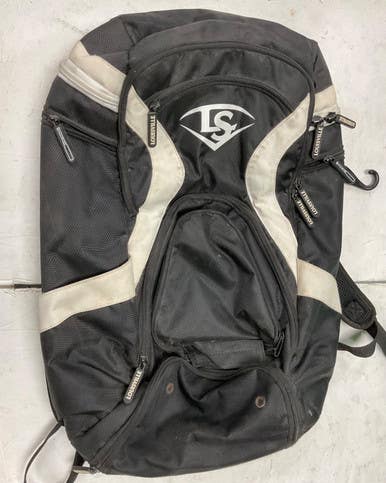 Used Louisville Slugger BB/SB Player Backpack Black And White 11855-S000206013
