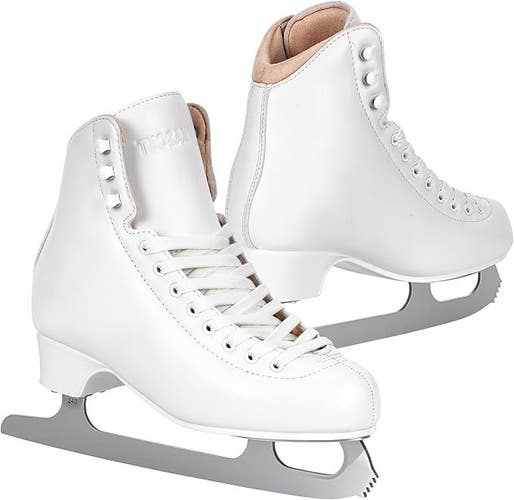 Ice Skates for Women & Girls,Figure Skates with Premium Microfiber Leather, Stai