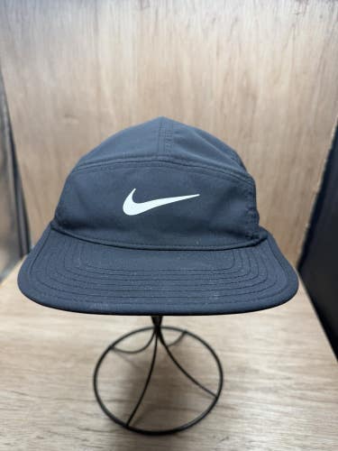 Nike Dri-FIT Fly Cap Unstructured Running Hat White Black SM/MD