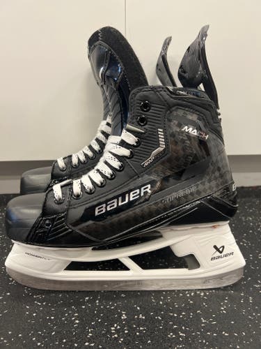 Pro Stock Bauer Supreme Mach Hockey Skates Wide Width 9L 9.5R (New) (Used Steel in Holders)