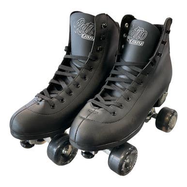 Used CRAZY SKATES RETRO DISCO Senior Roller Quad Skates Black Senior 12 11450-S000523567