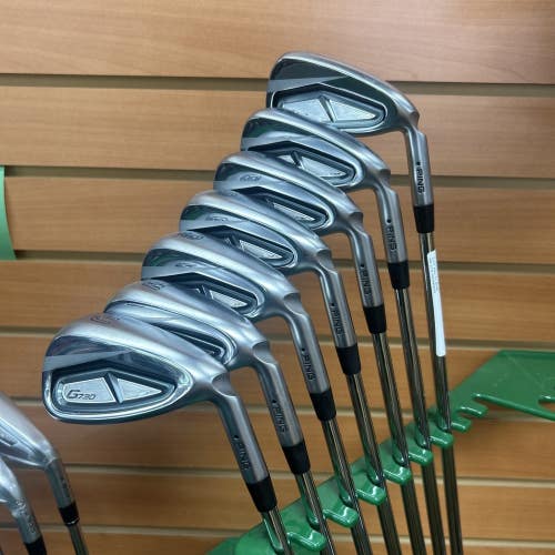 NEW Ping G730 5-UW (7 Clubs) Iron Set Black Dot w/ Nippon AWT 2.0 Stiff Shaft RH
