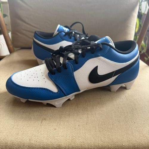 Nike Air Jordan 1 Low TD Football Cleats White Blue Black FJ6245-104 Men's NEW Size 11.5