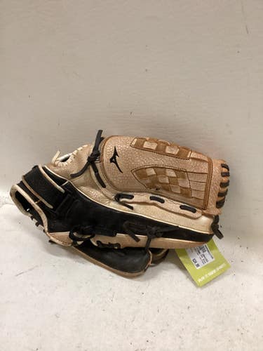 Used Mizuno GSP 1251F2WH RH Throw Fastpitch Gloves Black And White 12 1/2" 11725-S000501671