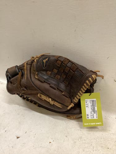 Used Mizuno GMZ1300 RH Throw Fastpitch Gloves Chocolate 13" 11725-S000500429