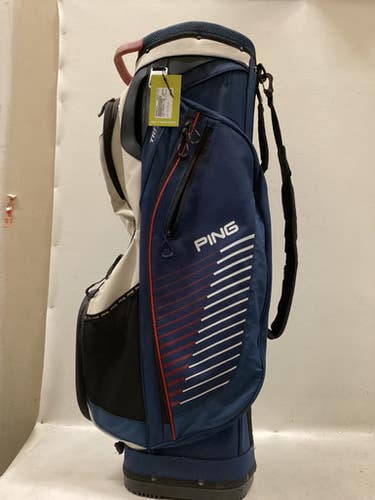 Used Ping TRAVERSE Mens Cart Bag White/Red/Navy 11725-S000500799