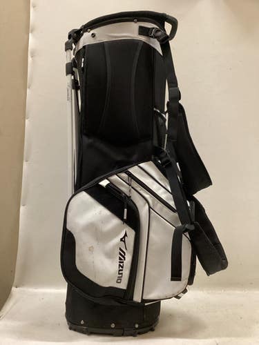 Used Mizuno BR-DX Mens Stand Bag White And Black 11725-S000501486