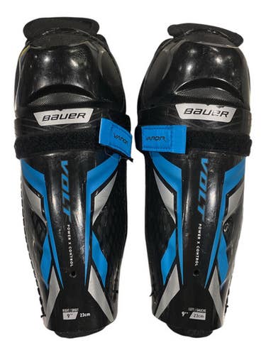 Used Bauer VOLT Junior Shin Guards Royal Blue 9" 11847-S000036542
