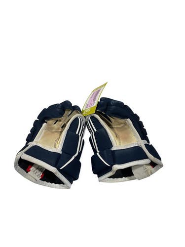 Used CCM TACKS 4R2 Junior Gloves Navy Blue 10" 11847-S000036541