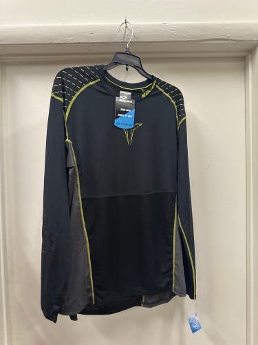 Black XL Men's Bauer Compression Long Sleeve Shirt (New)