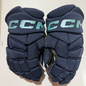 CCM JetSpeed FT8 Pro Stock Hockey Gloves 14” Navy Blue KRAKEN 9285