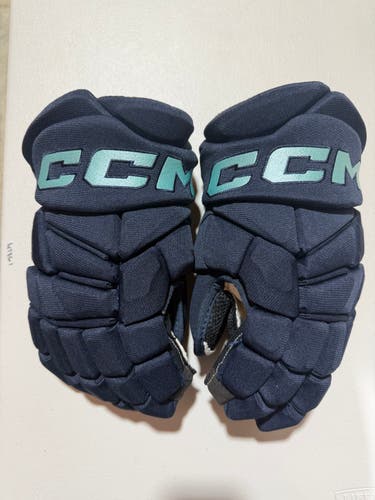 CCM JetSpeed FT8 Pro Stock Hockey Gloves 14” Navy Blue KRAKEN 9285