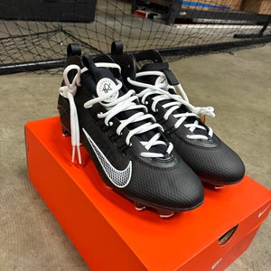 Black Unisex Size M 9.0 (W 10.0) Adult Nike Huarache 9 Elite Mid Mid Top Molded Cleats (New)