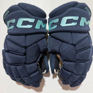 CCM JetSpeed FT8 Pro Stock Hockey Gloves 14” Navy Blue KRAKEN 9296
