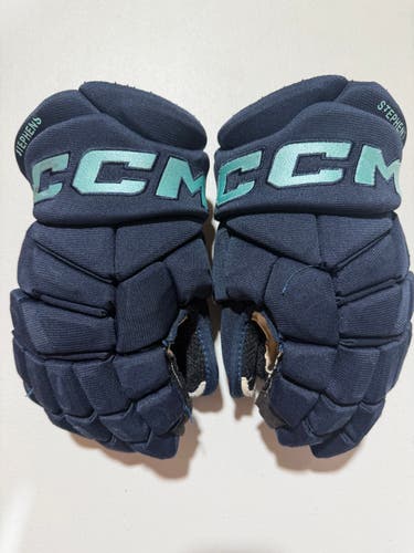 CCM JetSpeed FT8 Pro Stock Hockey Gloves 14” Navy Blue KRAKEN 9296