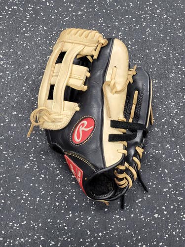 Used Rawlings GG ELITE BB/SB Glove RH Throw Black And Tan 12" 11849-S000041262