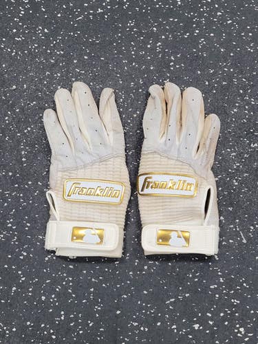 Used Franklin BB/SB Batting Gloves White Senior 11849-S000041263
