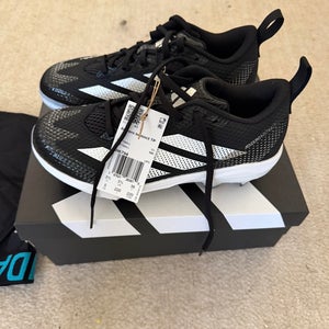 Black Women's Size M 4.0 (W 5.0) Adidas Low Top Molded Cleats (New)
