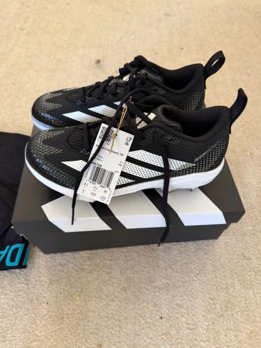Black Women's Size M 4.0 (W 5.0) Adidas Low Top Molded Cleats (New)