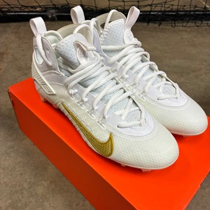 Gold Unisex Size M 6.0 (W 7.0) Adult Nike Huarache 9 Elite Mid Mid Top Molded Cleats (New)