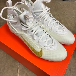Gold Unisex Size M 8.0 (W 9.0) Adult Nike Huarache 9 Elite Mid Mid Top Molded Cleats (New)