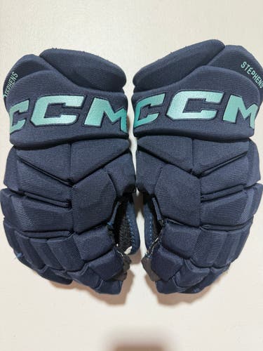 CCM JetSpeed FT8 Pro Stock Hockey Gloves 14” Navy Blue KRAKEN 9229