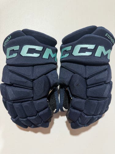 CCM JetSpeed FT8 Pro Stock Hockey Gloves 14” Navy Blue KRAKEN 9230