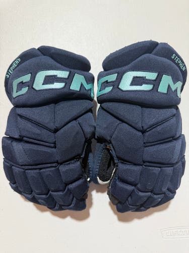 CCM JetSpeed FT8 Pro Stock Hockey Gloves 14” Navy Blue KRAKEN 9241