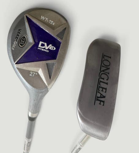 USKG US KIDS GOLF Hybrid DV3 WT-15s UL54 & Longleaf Putter