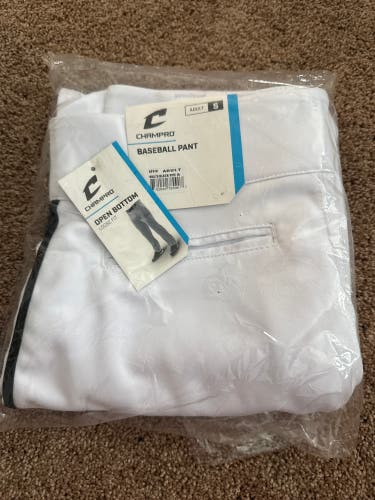 White Unisex Small Adult Champro Game Pants (New)