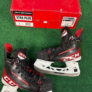 Junior CCM JetSpeed XTRA PLUS Hockey Skates (Regular) Size 1 (New)