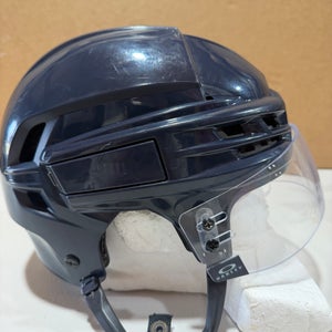 CCM Super Tacks X Pro Stock Hockey Helmet Visor Combo Large Navy (Used) 9083