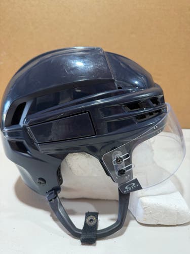CCM Super Tacks X Pro Stock Hockey Helmet Visor Combo Large Navy (Used) 9083