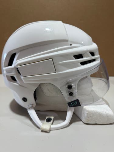 CCM Super Tacks X Pro Stock Hockey Helmet Visor Combo Large White (Used) 9094