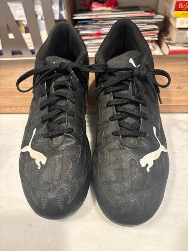 Black Unisex Size M 9.0 (W 10.0) Puma Ultra Molded Cleats Cleats (Used)
