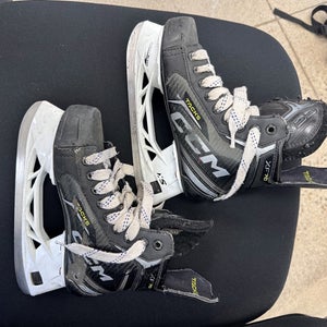Black/Gray 2024 CCM Tacks XF 70 Hockey Skates Regular Width Size 3 (Used)