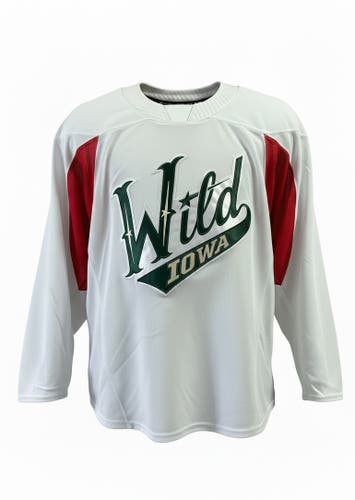 CCM Iowa Wild White Pro Stock Practice Jersey 64993