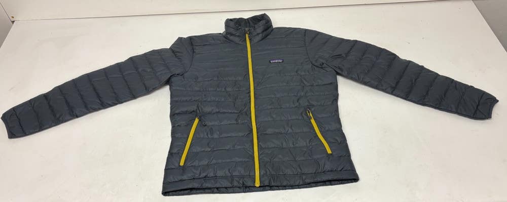 Patagonia Nano Puff Lightweight Puffer Jacket Navy/Yellow Men's Medium EXCELLENT