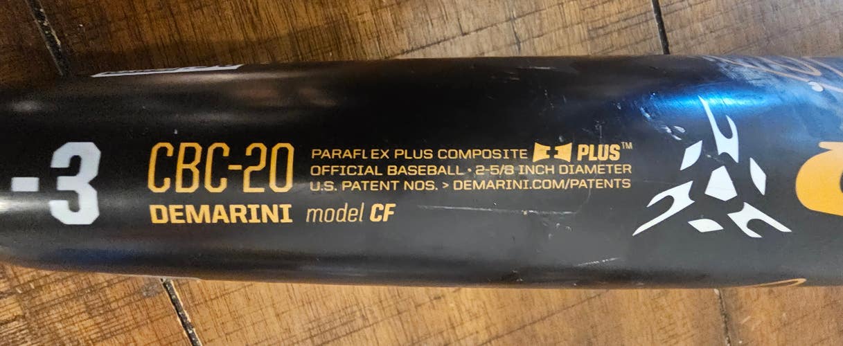 DeMarini BBCOR Certified Bat (-3) 27 oz 30" (Used)