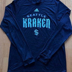 Pro Stock NHL Seattle Kraken Hockey Long Sleeve Workout Shirt - Size M (NEW)