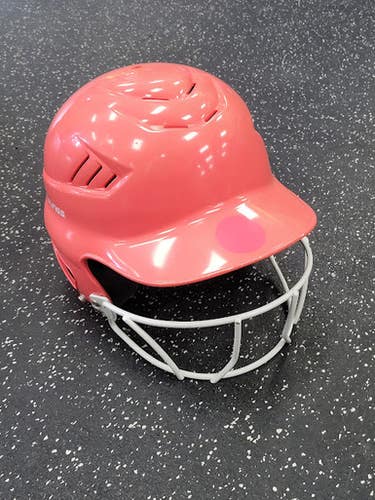 Used Rawlings RCFH Batting Helmet w/Mask Pink One Size 11849-S000037488