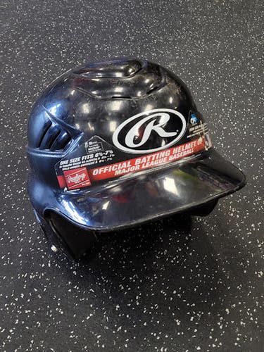 Used Rawlings RCFH Batting Helmet No Mask Black SM 11849-S000038280