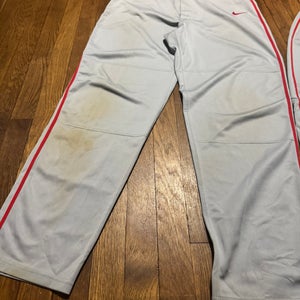 Gray Men's Large Adult Nike Game Pants (Used)